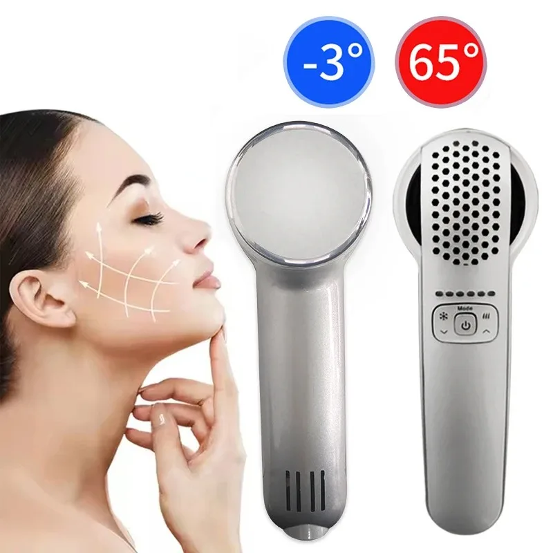 

Hot and Cold Facial Hot Cold Handheld Hammer Portable Home Use Skin Care Ultrasound Therapy Face Beauty Skin Rejuvenation Device