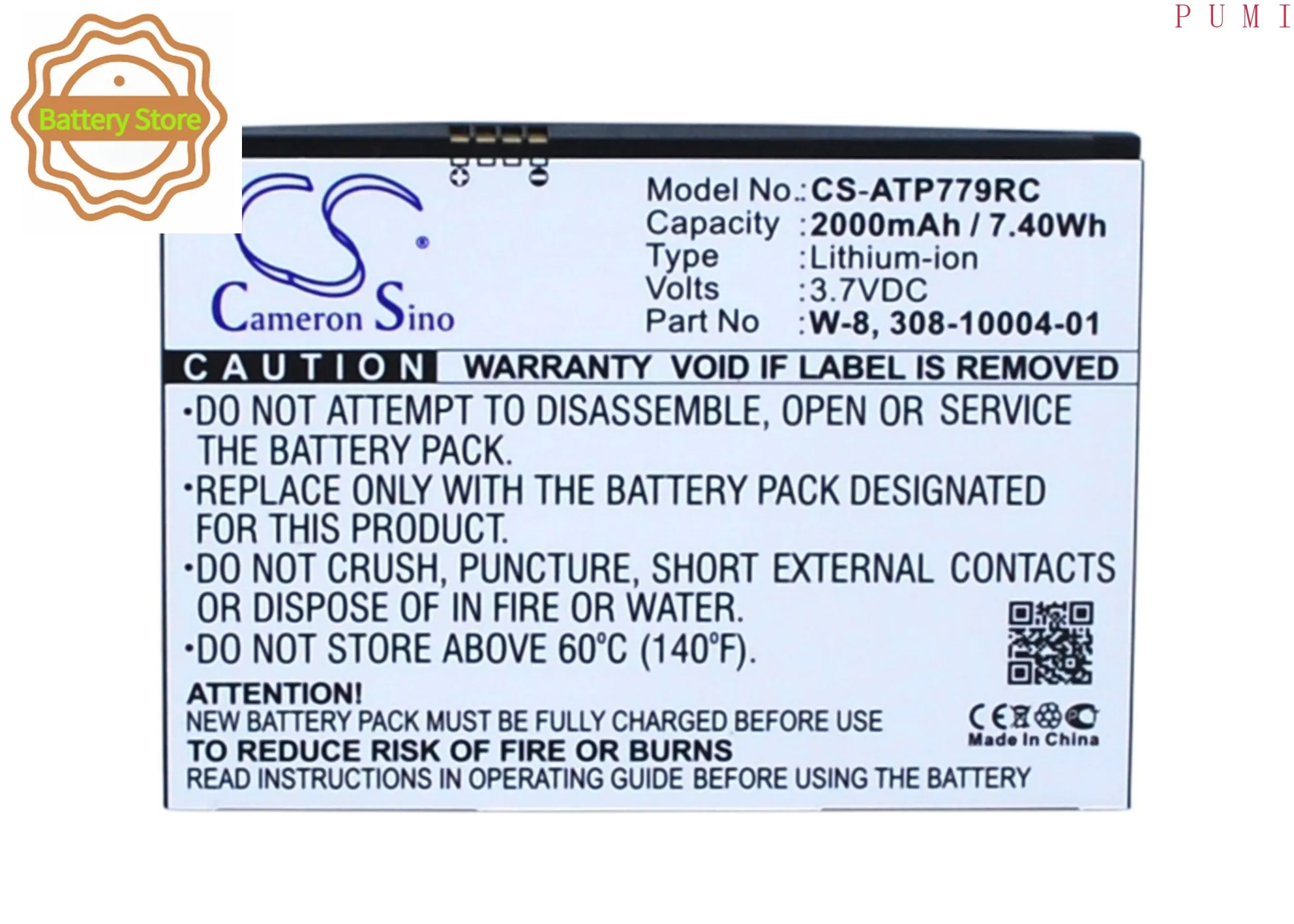 CS Replacement Battery for Netgear AirCard 790,AirCard 790s,AC790S,irCard 779S 4G,AC779S,NTGR779ABB,Fu PN:W-7 2000mAh / 7.4Wh