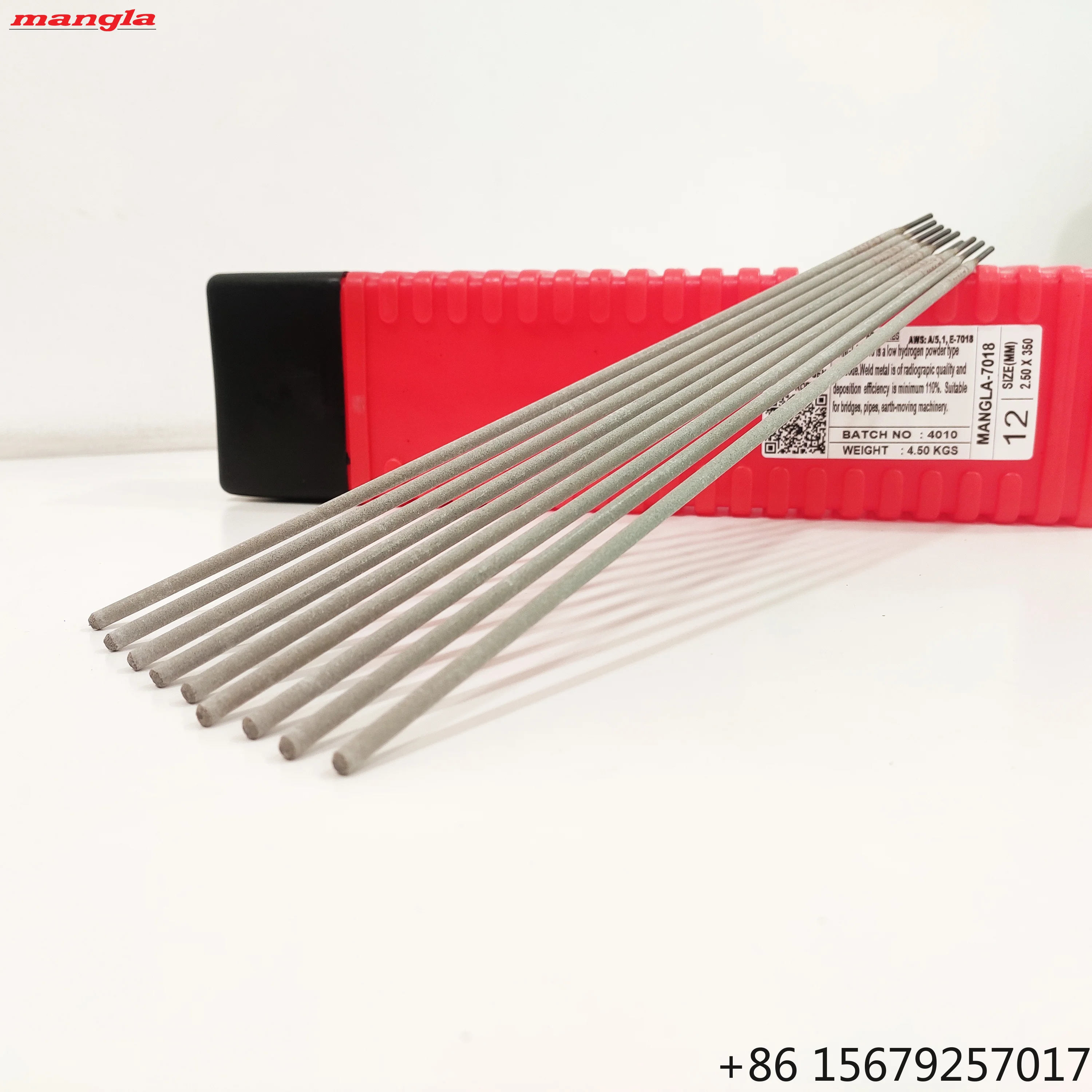 Welding Electrodes AWS E7018 Spot Welding 2.5/3.2/5mm Mild Steel OBM Customization ISO9001:2008 Certified MANGLA Brand Grey 3