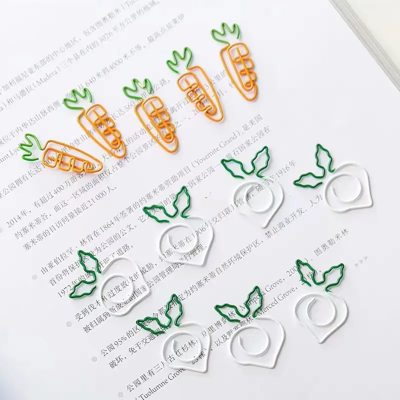 

10pcs Creative Paper Clips Minimalist Book Clips Cute Metal Shapes Student Office Cartoon Clips Office Accessories Paperclips