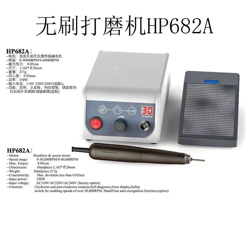 Small Brushless Electric Grinder, Multi‑purpose Polishing Machine, Wood & Jade Engraving Carver for Crafts Processing