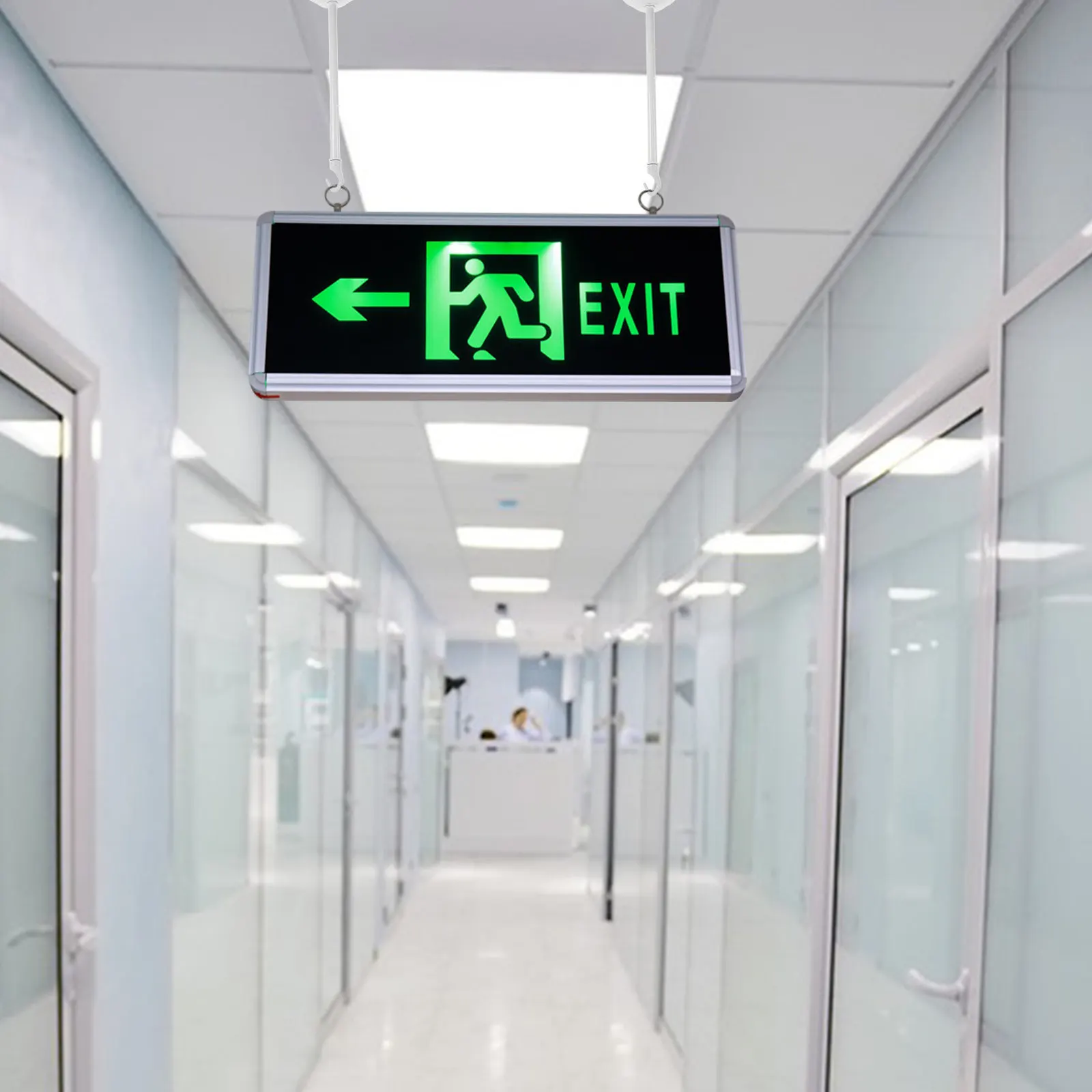 2Pcs Emergency Light Hanging Bars Sturdy Iron Rods for Exit Sign Lighting Evacuation Safety Sign Lamps Quick Installation Space