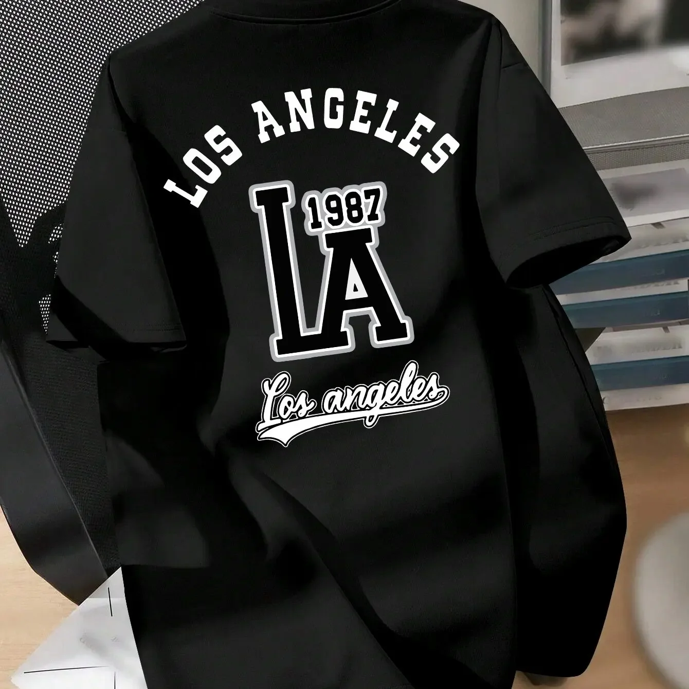 2026 Men's & Women's 100_ Cotton Summer T-Shirt Los Angeles LA 1987 Print Casual Streetwear Tee