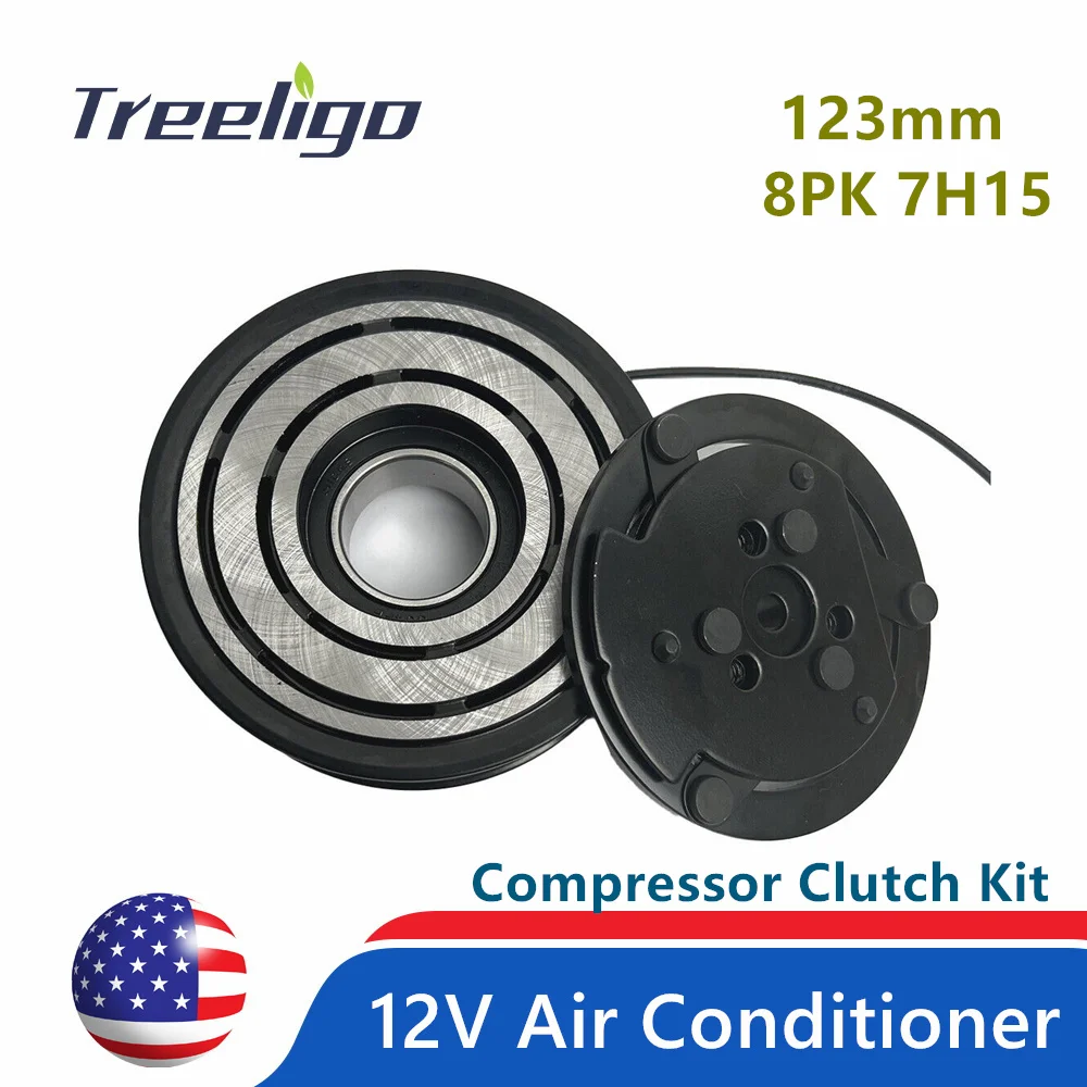 

Treeligo 123mm 8PK 7H15 12V Car Air Conditioner CLUTCH P-COMP. A/C Compressor Clutch Kit SD708 SD709 9238105NUI 9238105NUV