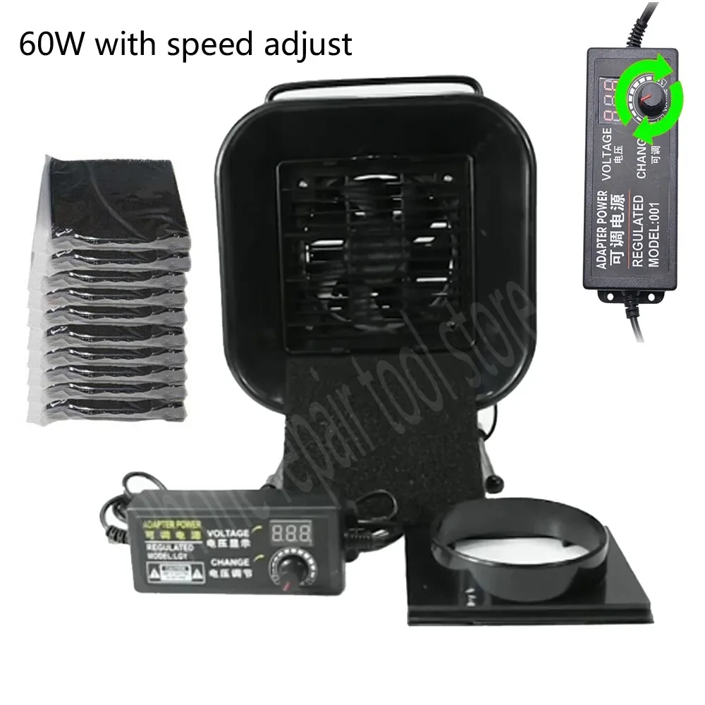 493 regulowany 220 V/110 V ue/usa o dużej mocy lutownica pochłaniacz dymu ESD odciąg dymu z 10 bezpłatną gąbką filtrującą z węglem aktywnym — zdjęcie 2