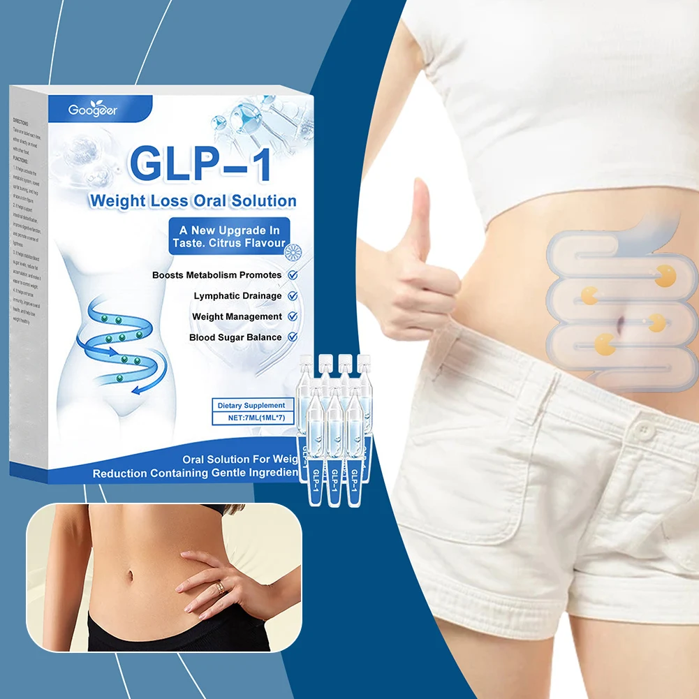 GLP-1 Weight Loss Oral Solution GLP-1 Liquid Drops for Body Slim Upgrade Citrus Flavour Boosts Metabolism Weight Management