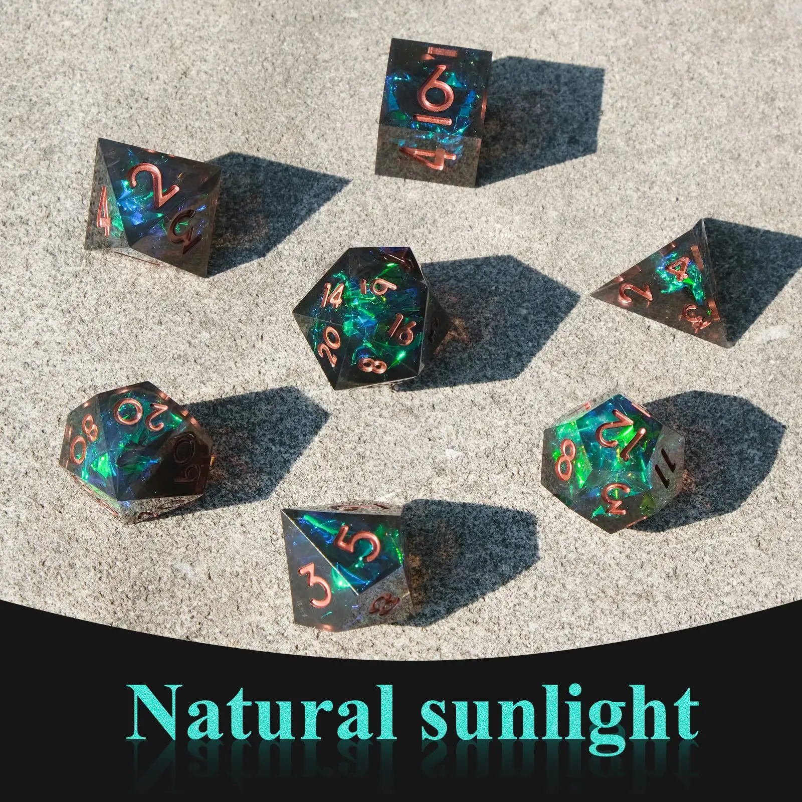 

Resin DND Dice Set, suitable for Dungeons&Dragons role-playing and tabletop games