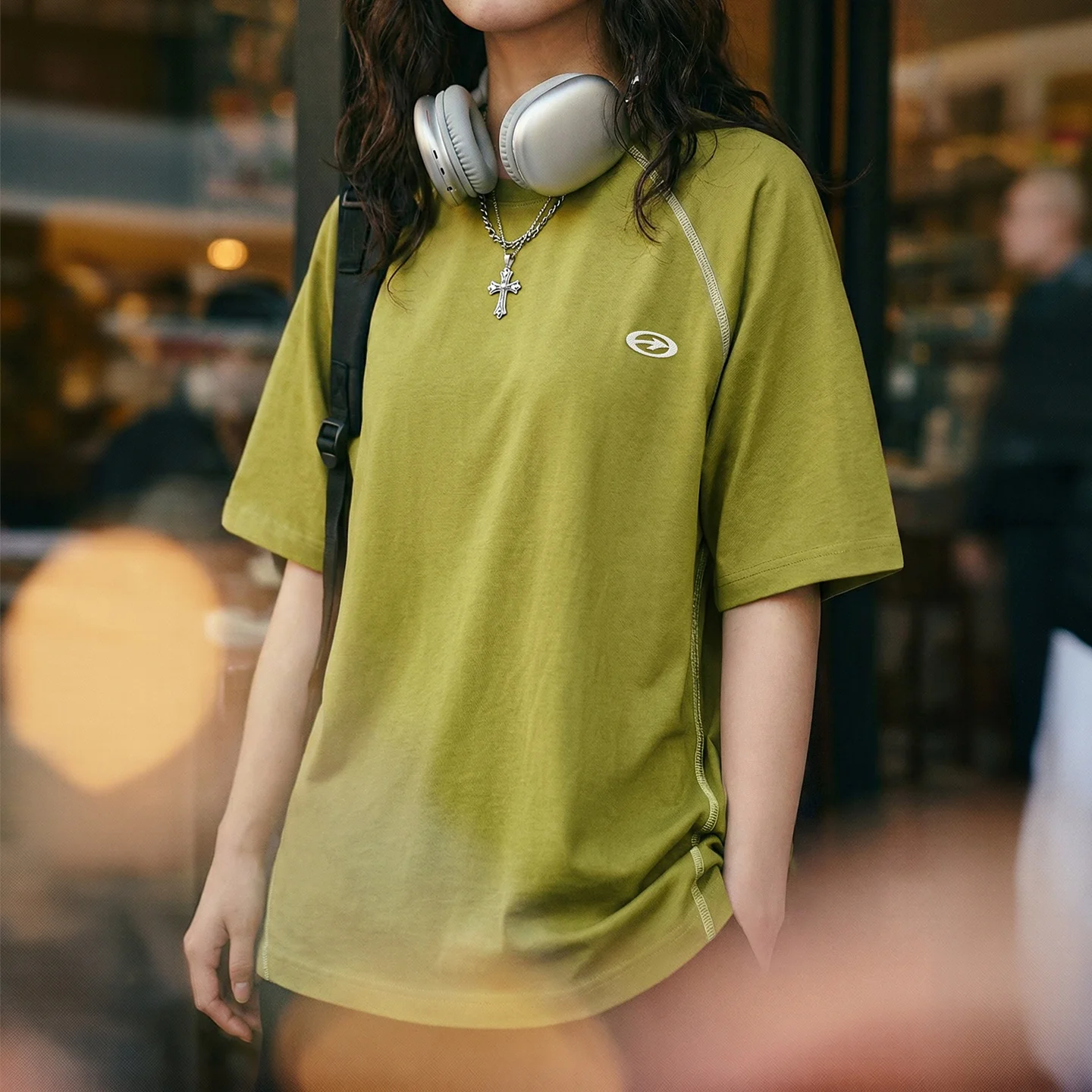 Maden Women's Casual Loose Crew Neck T-Shirt Quick Dry Breathable Short Sleeve Sport Top Moisture Absorbing Daily Basic Tee Soft