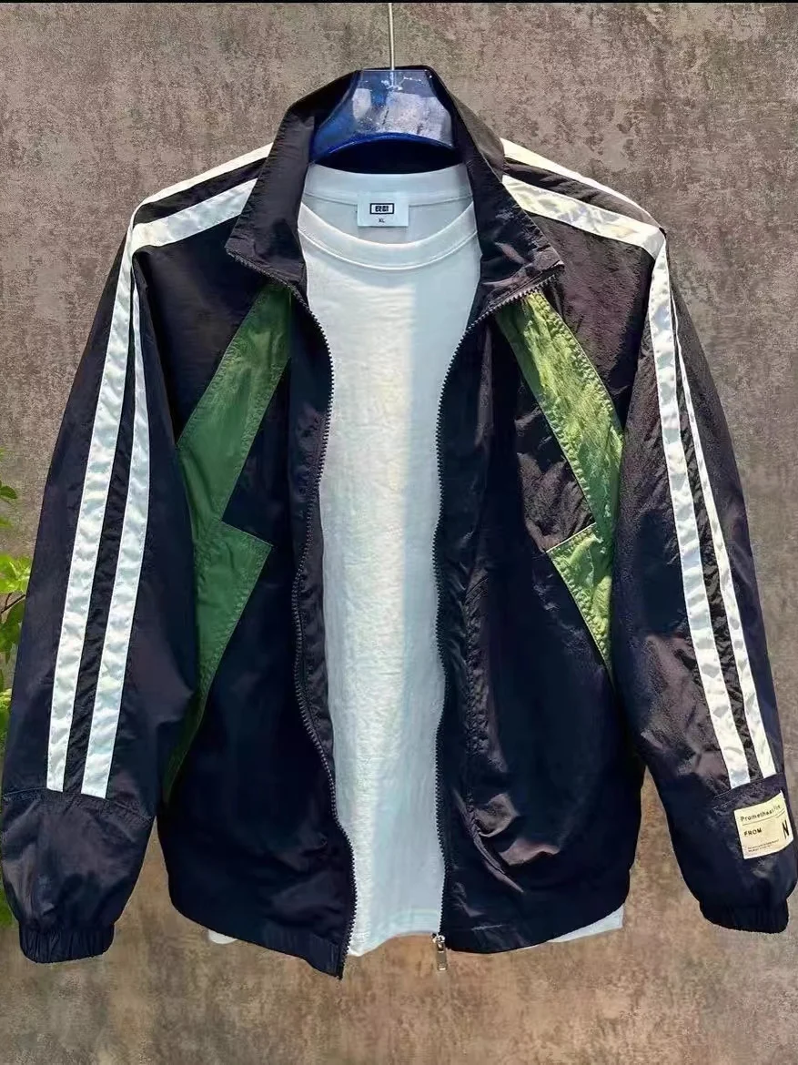 

Men's Casual Spor Jaet Qui Dry Outdoor Spring Summer Faionable Versatile Windproof Stand Collar Long Sve Sun Prote...