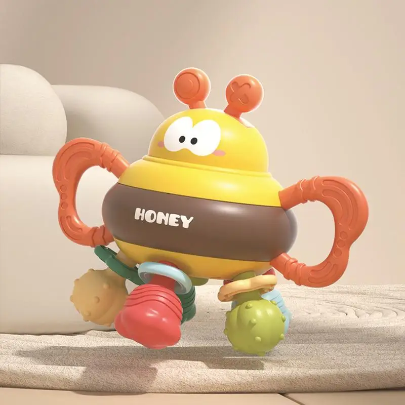 Jouet de dentition de qualité alimentaire avec forme mignonne, boule occupée, jouets de développement d'apprentissage, jouets mentaires oriels, jouets calmants