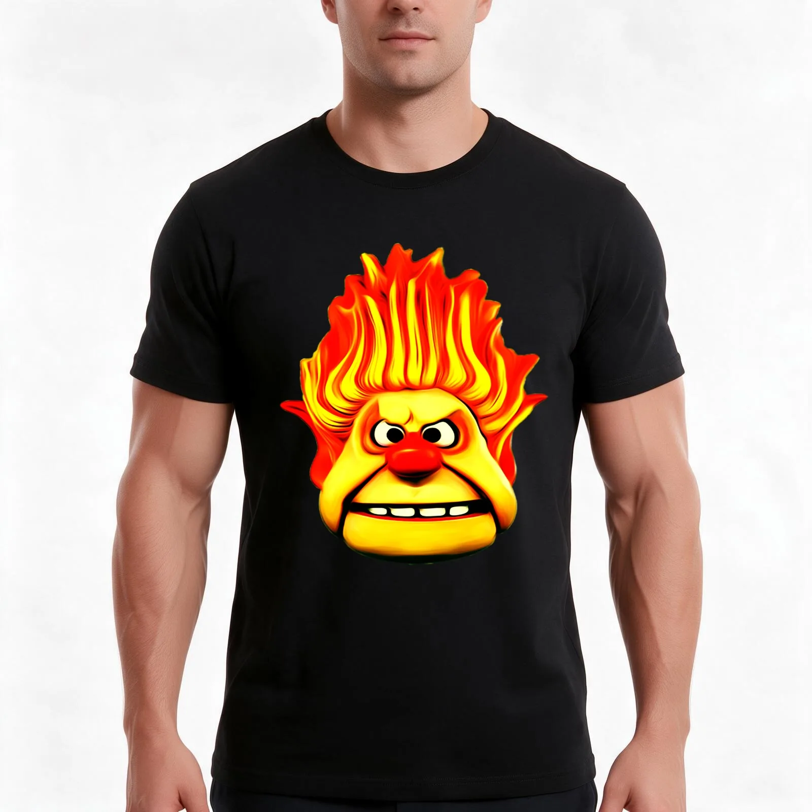 Heat Miser T-Shirt Summer Casual Cotton Tee Oversized Streetwear Tops Vintage Graphic Print Loose Fit Short Sleeve