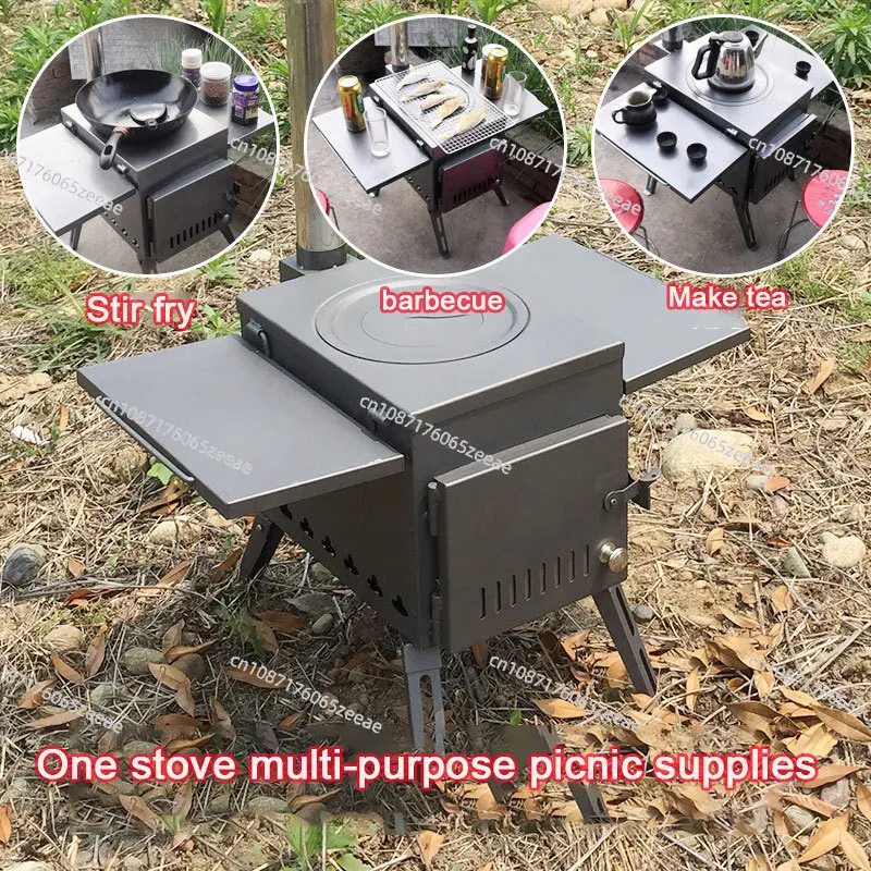 

Outdoor Ultralight Titanium Alloy Stove Multi-Purpose Camping Tent Heating Stove Outdoor Survival Wood Burning Camping Stove