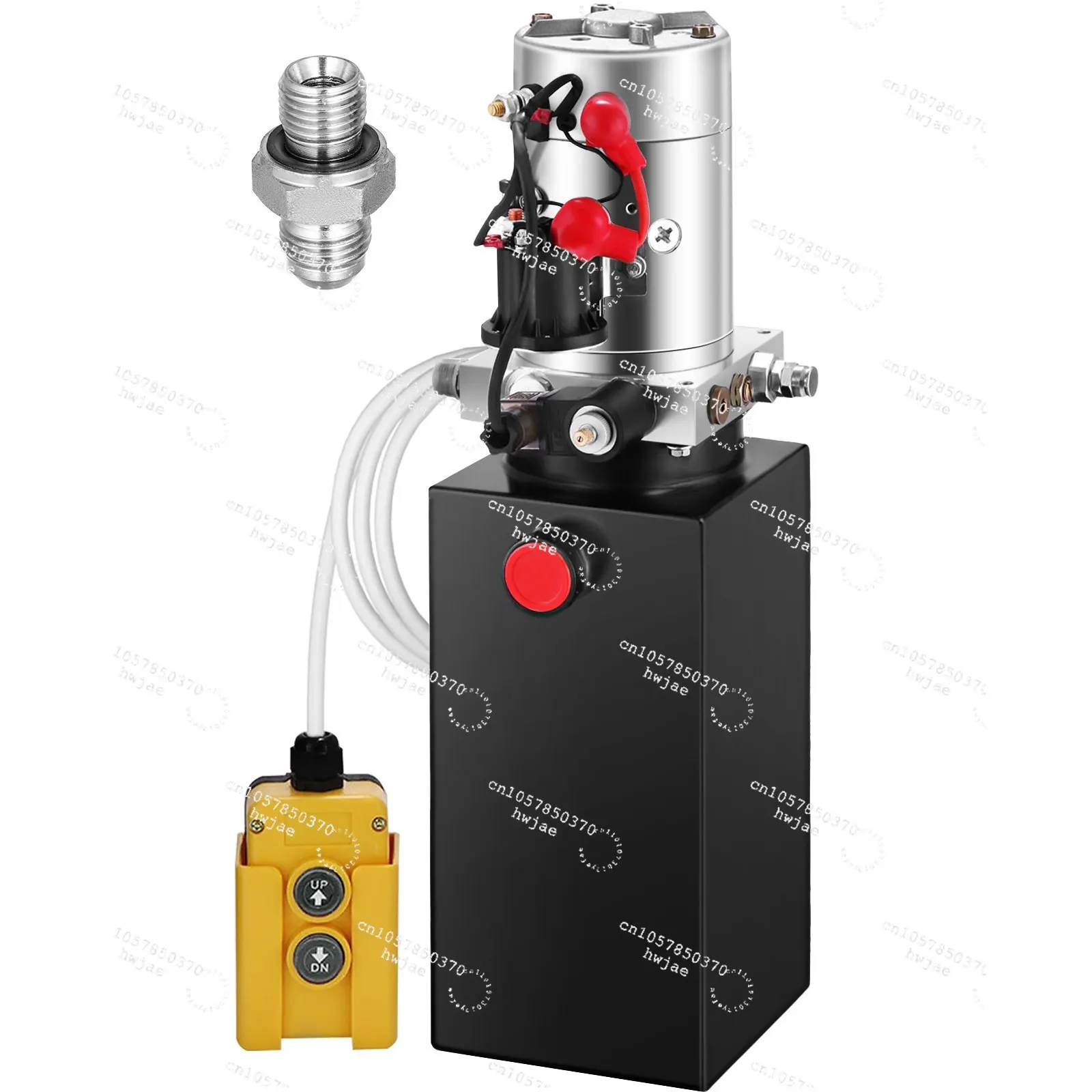 12V DC Hydraulic Power Unit, 6 Quart Single Acting 3200 PSI Pump for Dump Trailer Car Lift