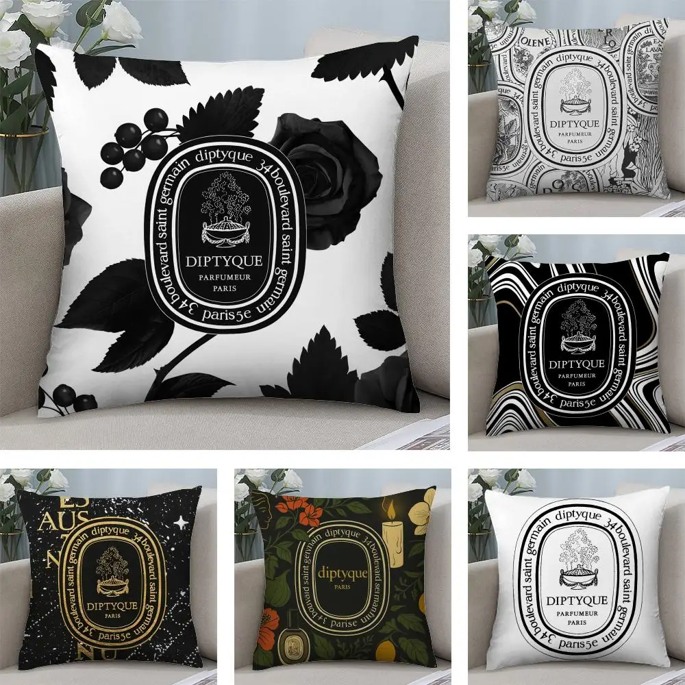 Luxury D-Diptyques Cushion Cover Pillowcase Ultra Soft Skin Friendly Fabric Cloud Like Comfort & Concealed Zipper