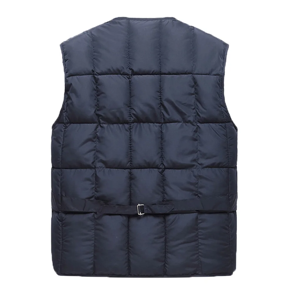 2021 New Cotton Warm Vest Man Winter With Many Pockets Male Sleeveless Jacket Men Fashion Zipper Pro Journalist Waistcoat WFY41