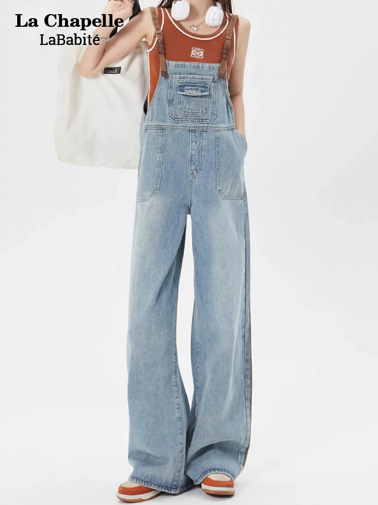 

Джинсовый комбинезон Lababite Waed синего цвета для женщин, летний, свободный, в пол, повседневный, с высокой талией, широкие брюки