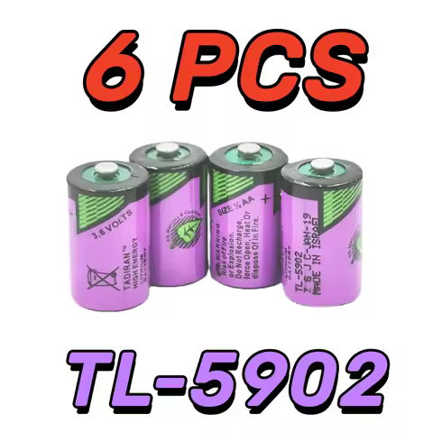 6PCS TL-5902 1/2AA 3.6V Battery