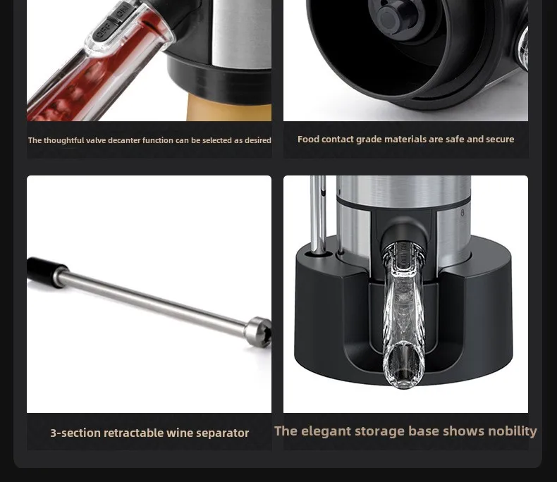 Decanter elettronico, distributore di vino veloce elettrico per vino rosso, distributore di vino versatore creativo europeo domestico all'ingrosso