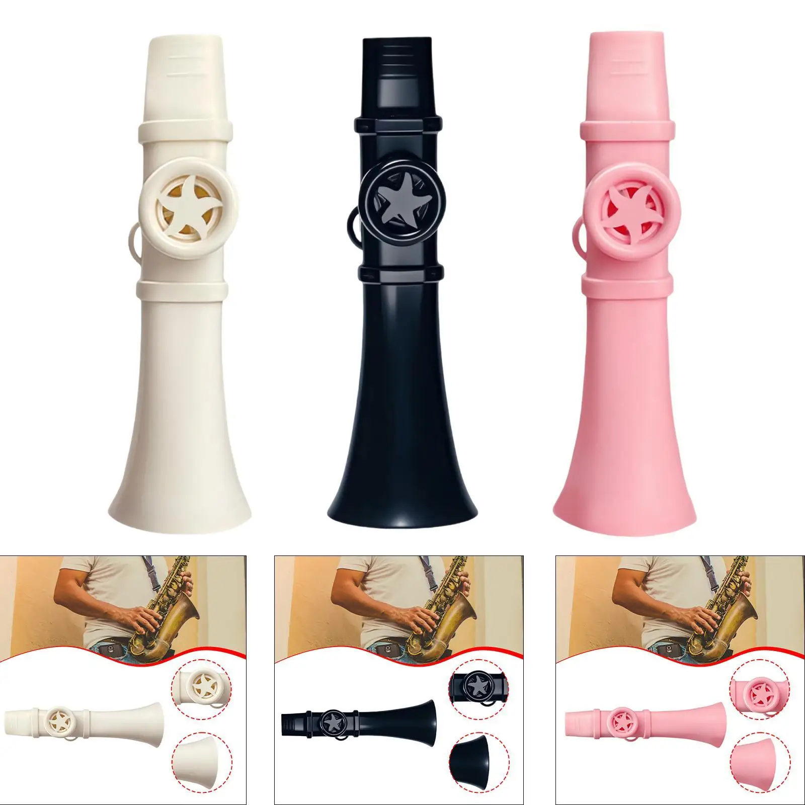 

Kazoo for Kids & Adults Smooth Compact Music Lovers Gift for Guitar, Ukulele, Violin, Piano Easy to Learn Musical Instrument