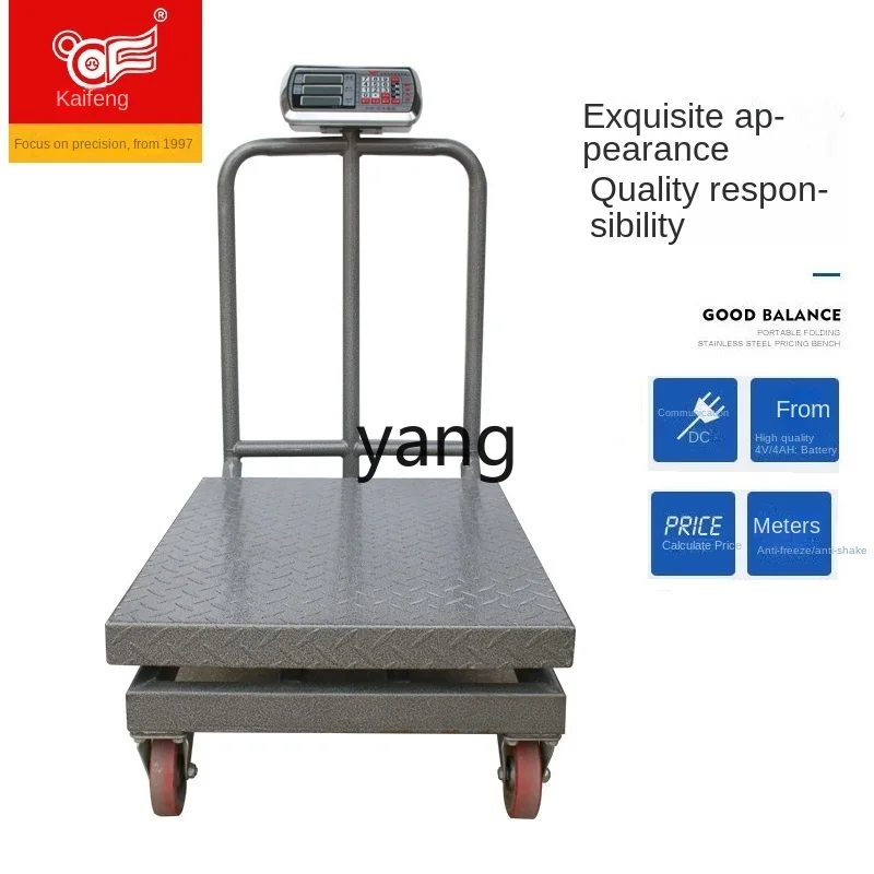 

LTT Electronic scale with wheels 600kg Movable table scale Scale
