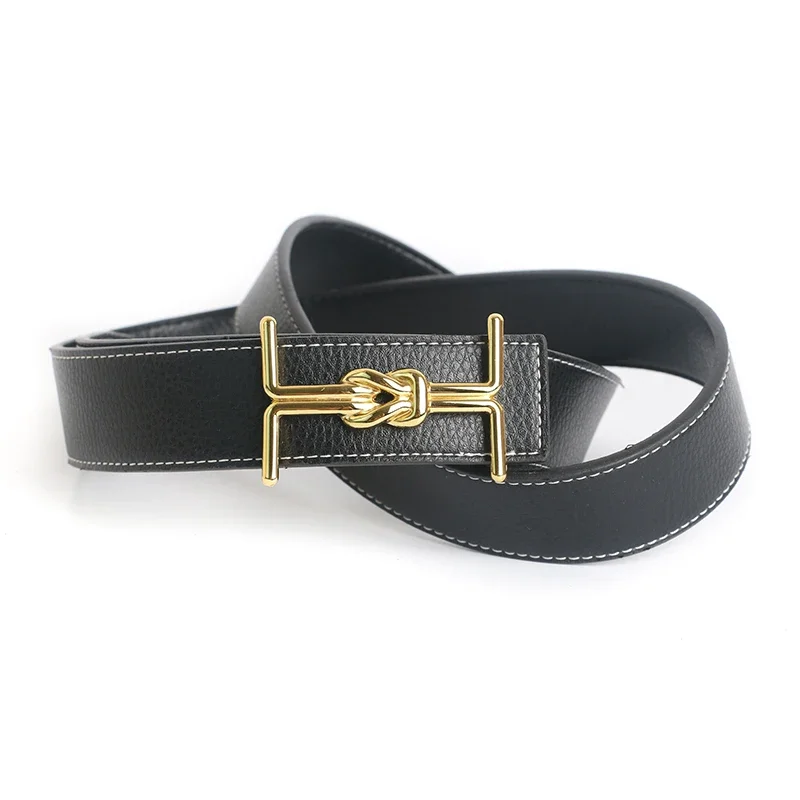 

Cowhide Casual Designer Brand Pin Buckle Belt Men High Quality Women Genuine Real Leather Dress Strap for Jeans Dress Waistband