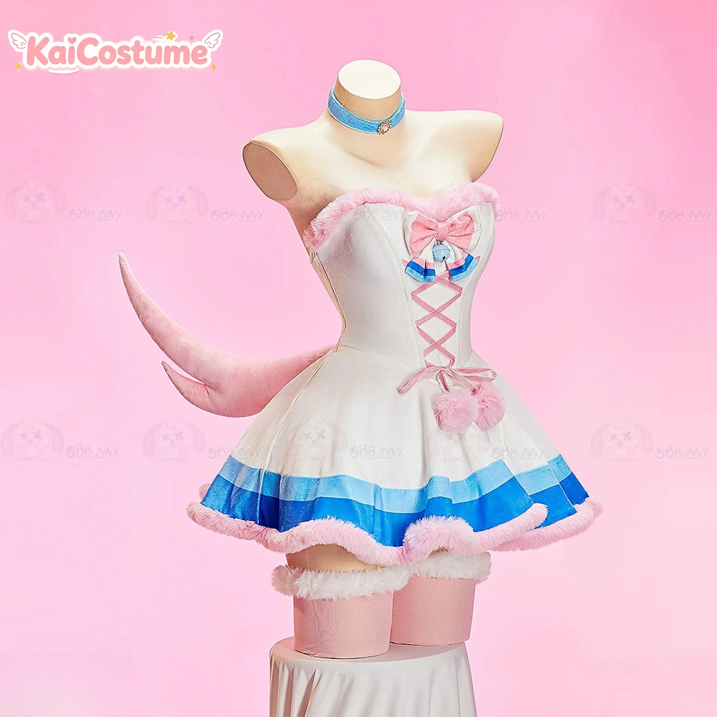 Disfraz de Duende Navideño Original de Alta Calidad, Vestido con Capa Rosa y Peluda, Disfraz de Cosplay para Mujer, Traje de Felpa con Volantes para Halloween