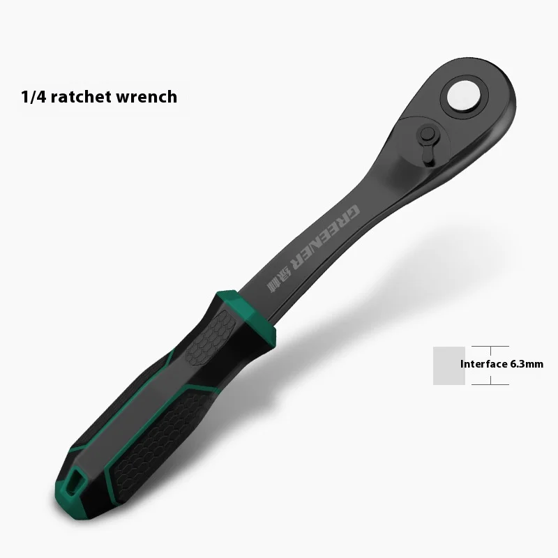 Jewii 90 Teeth Ratchet Wrench Multifunctional Socket Automotive Repair Hand Tool Quick Release Wrench