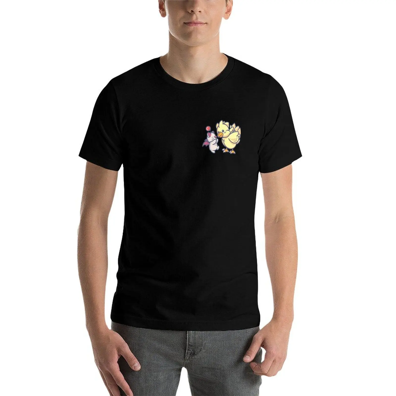 FFXIV: Moogle & Chocobo T-Shirt Large Size Soft Cotton T-Shirt view 3