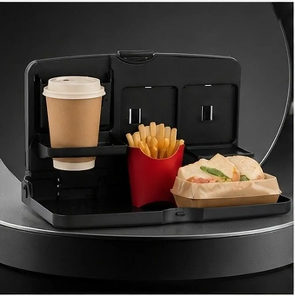 Versatile Foldable Car Seat Back Holder Organizer For Car Rear Seat Storage Business Travel Tray Cup Compartment