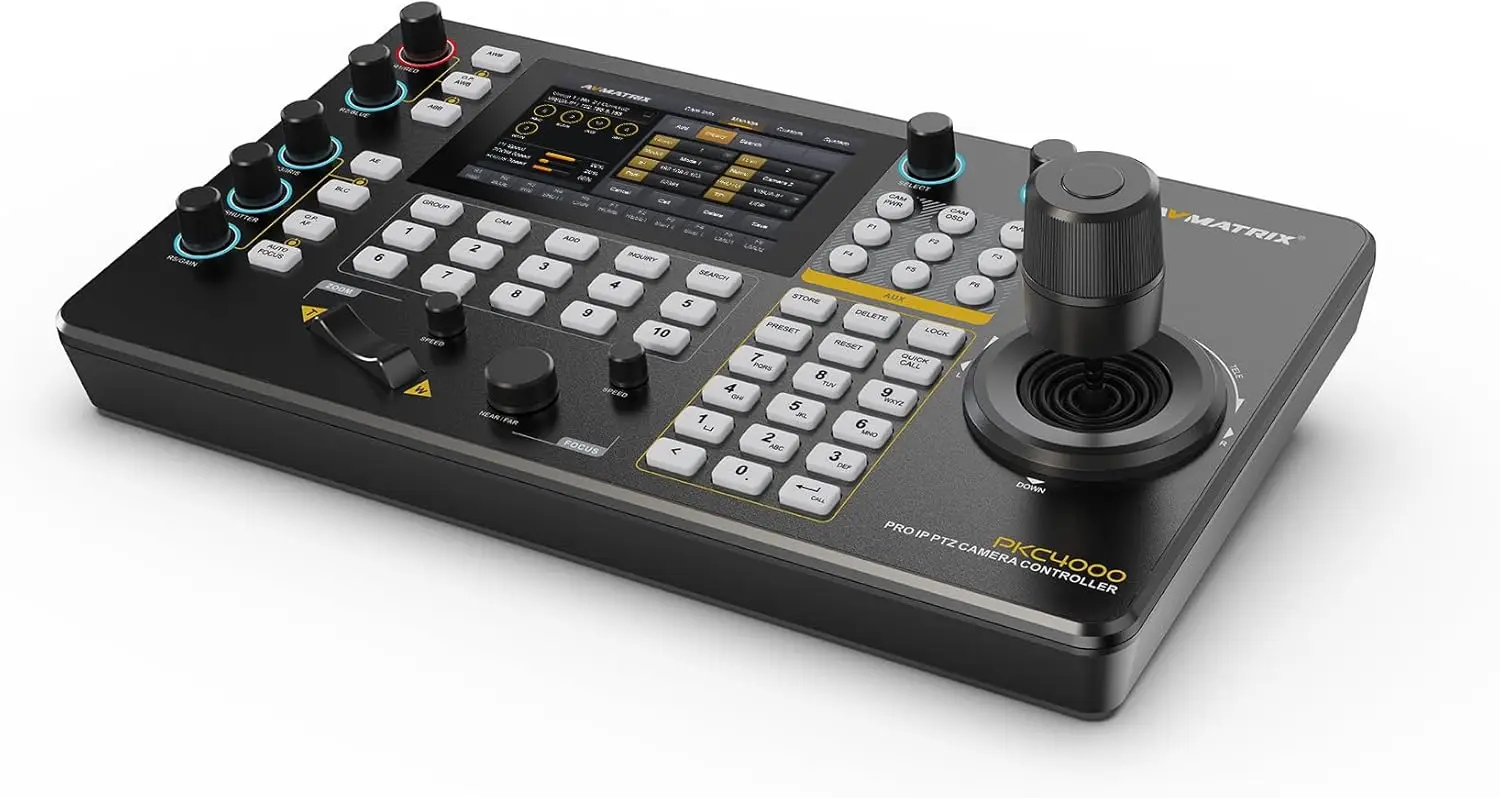 Good AVMATRIX PKC4000 Serial Touchscreen PTZ Camera Controller Supports Visca Pelco P&D Protocols (PKC4000) NO NDI Made in China