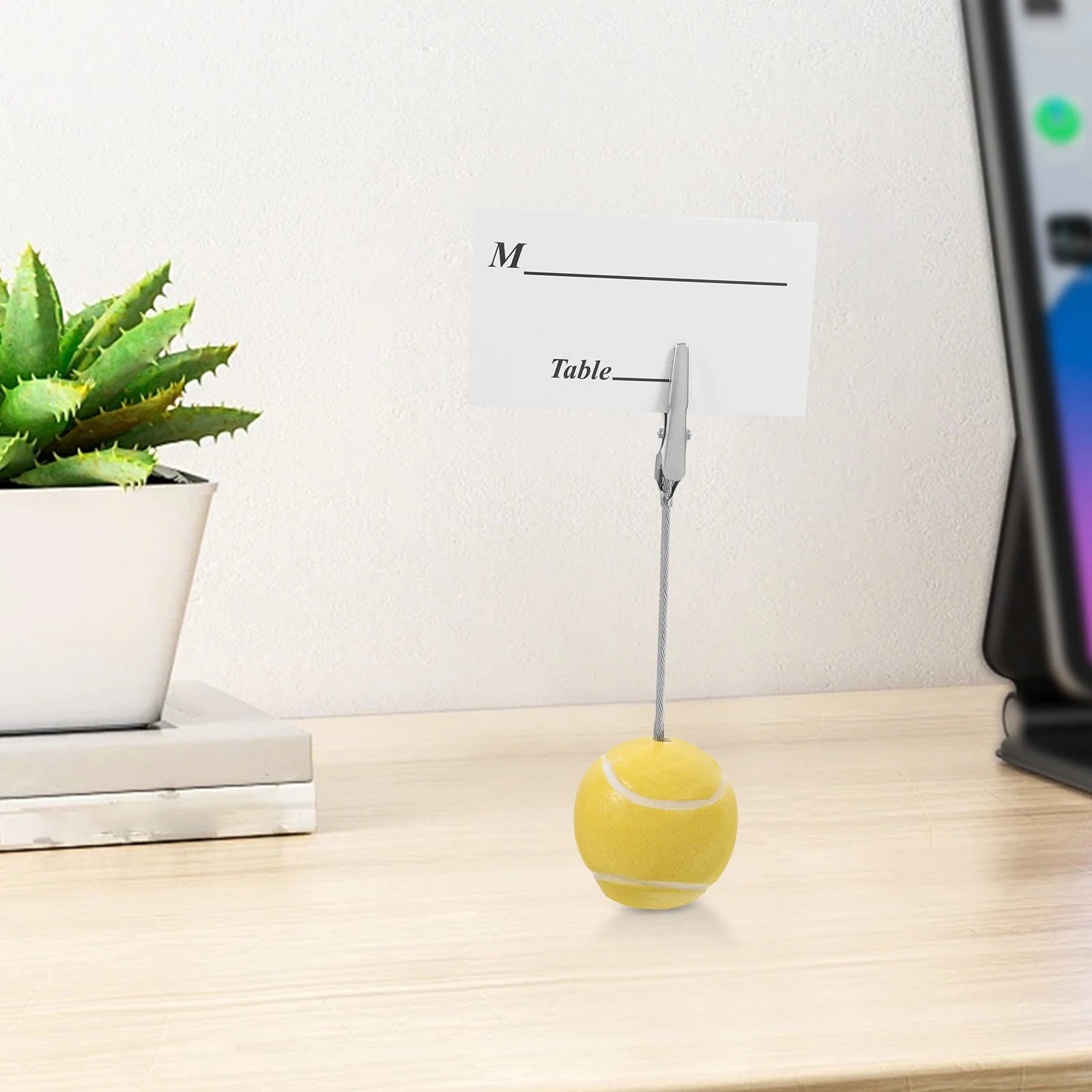

3 Pcs Ball Memo Folder Clips Holder Stand Basketball Desktop Photo Synthetic Resin Card Holders