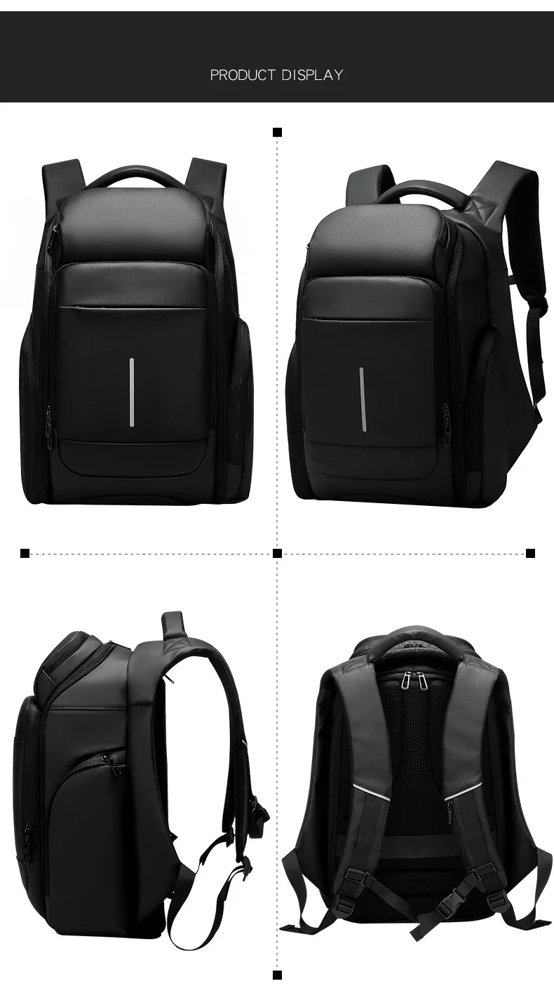 TAGDOT Waterproof Business Backpack 15.6 Inch Men Large Backpack Outdoor Travel Backbag