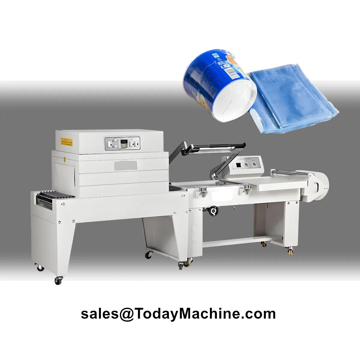 Manual Thermal Cutting L Sealer Shrink Wrapping Machine for Box Bottle view 3