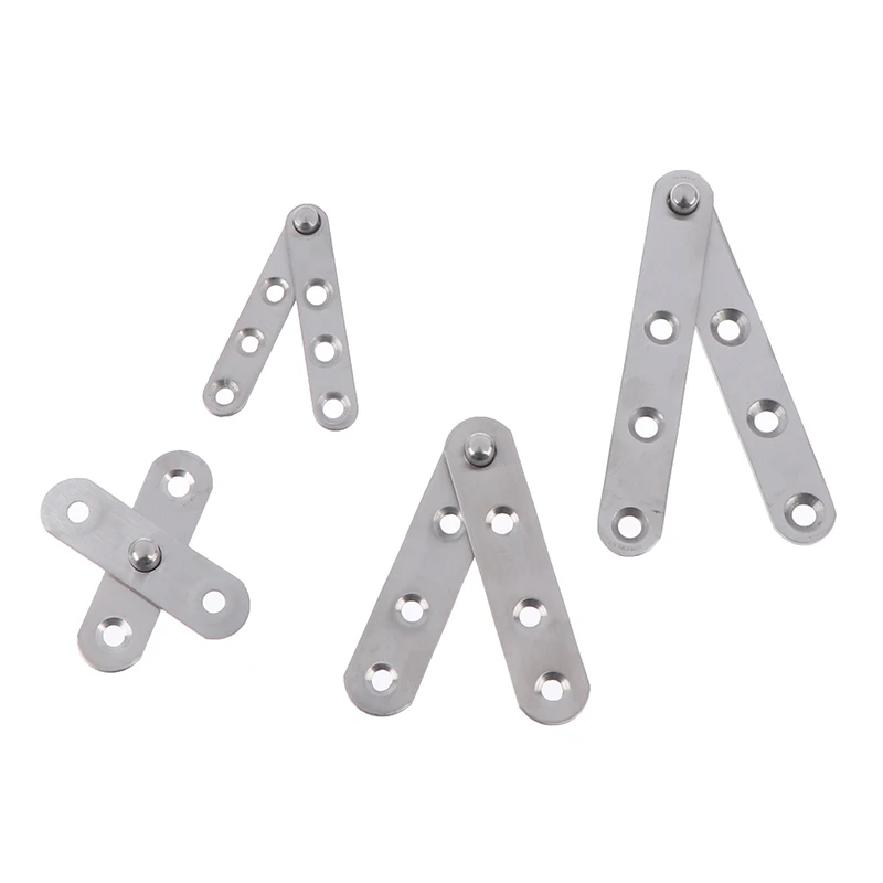 1pcs Stainless Steel 360 Degree Rotating Door Pivot Hinge Tone Rotary Folding Hinges For Kitchen Cabinets Furniture Door Hinges