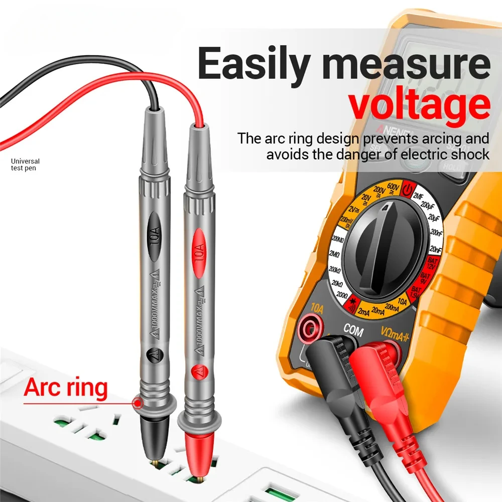 ANENG PT1005B Digital Multimeter Probe Test Leads 1000V 10A Universal Needle Tip Multi Meter Tester Lead Probe Wire Pen Cable image 5
