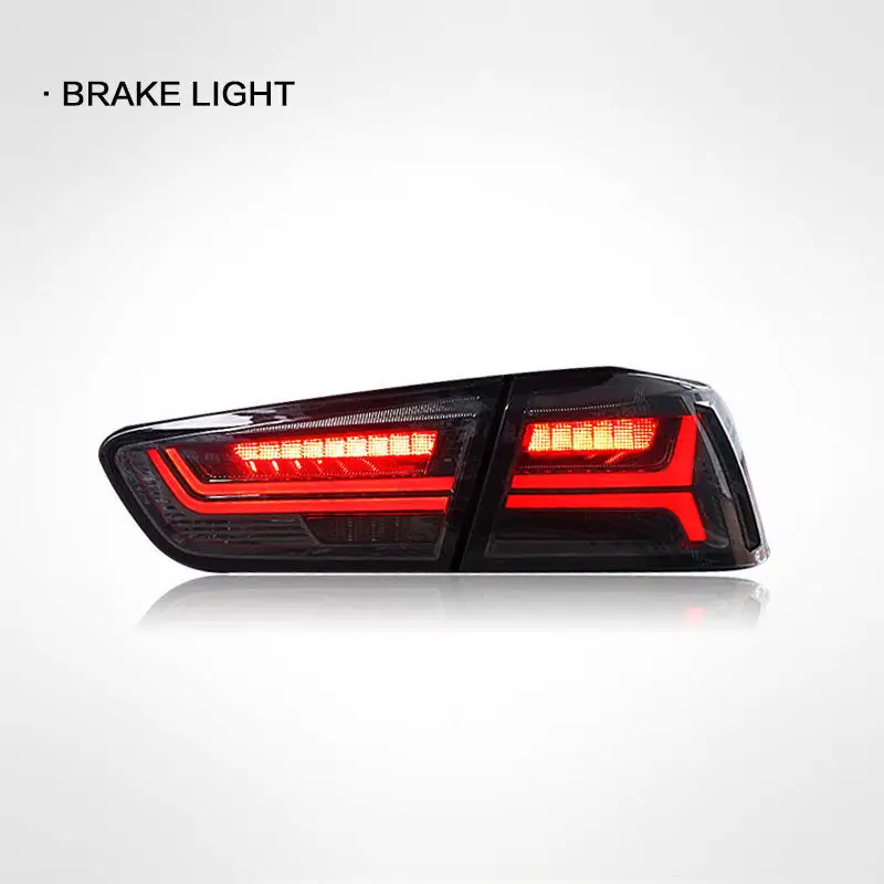 Car LED Taillight Assembly For Mitsubishi Lancer EVO 2008-2018 Brake Reverse Parking Running Rear Lamp Dynamic Streamer Turn - view 5