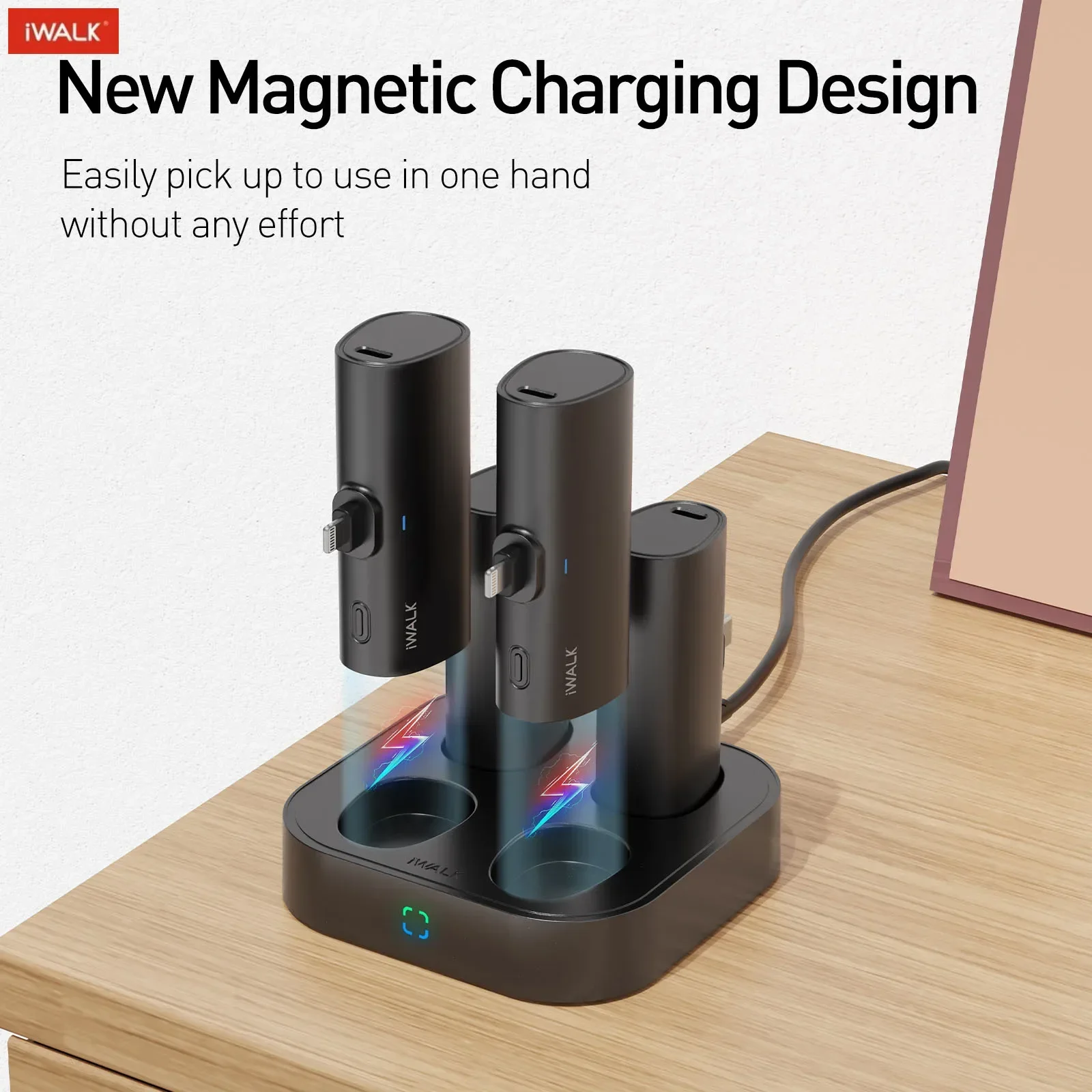 iWALK Charger Station for Portable Charger 4500mAh, 4800mAh, 5000mAh, Power Bank for iPhone All Series Charging Station for Home