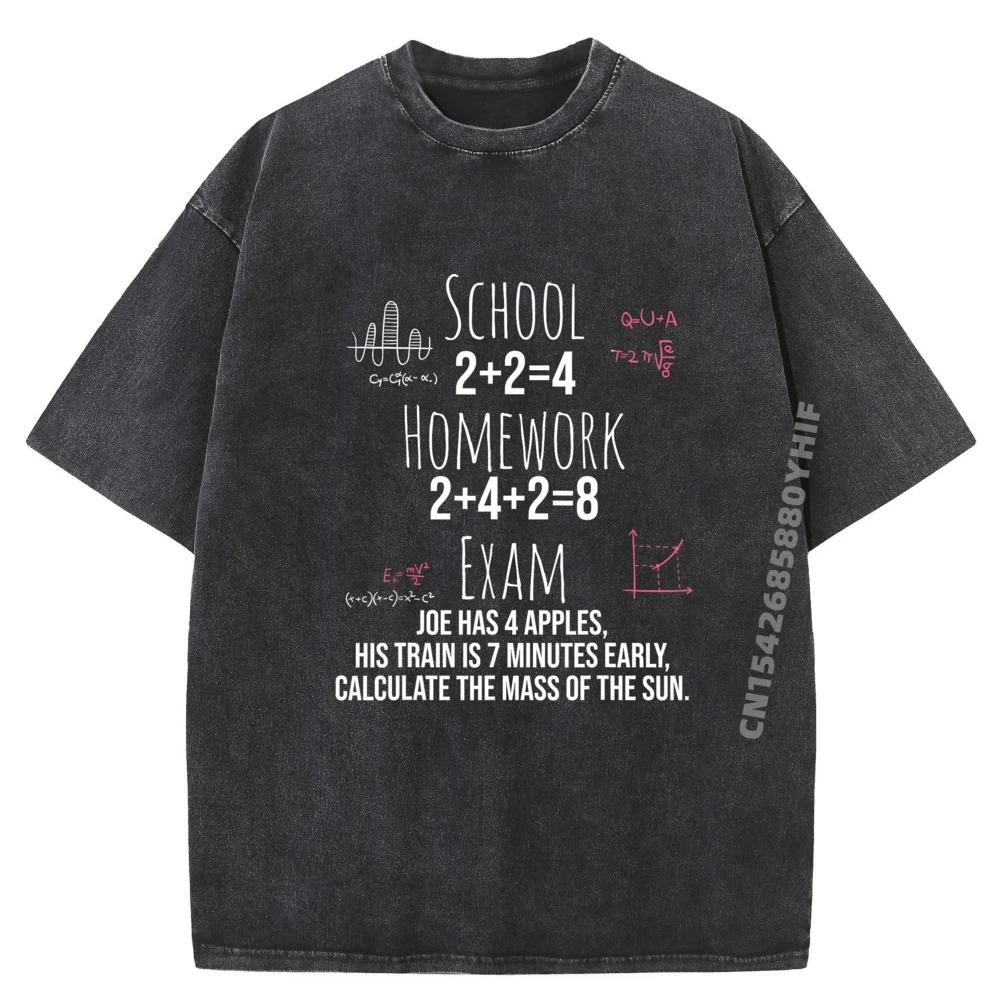 

Funny Math gift For Teen Girls Tween Women Teacher College Oversized T Shirt Halloween Slogan Washed Shirt