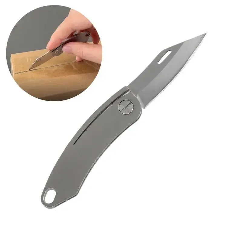 Titanium Alloy Mini Knife Disassembling Express Carry-on Key Chain Portable Self-defense Fruit Folding High Hardness Sharp Knife