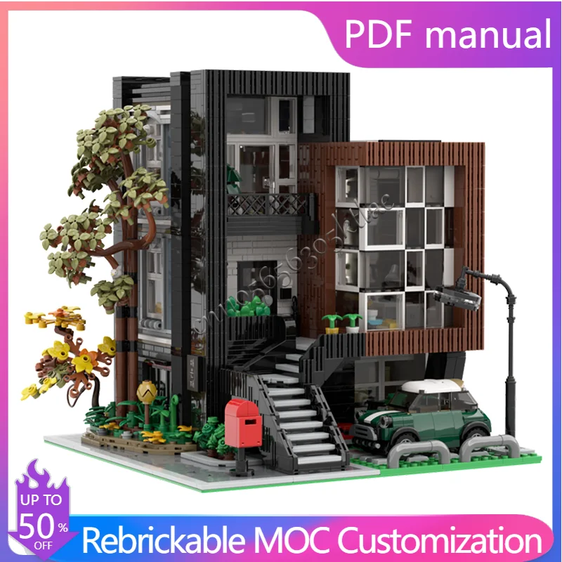 

3294 Parts MOC Popular Exquisite modern villa Model Building Blocks Bricks DIY Creative Assembly Educational Toys Children Gifts