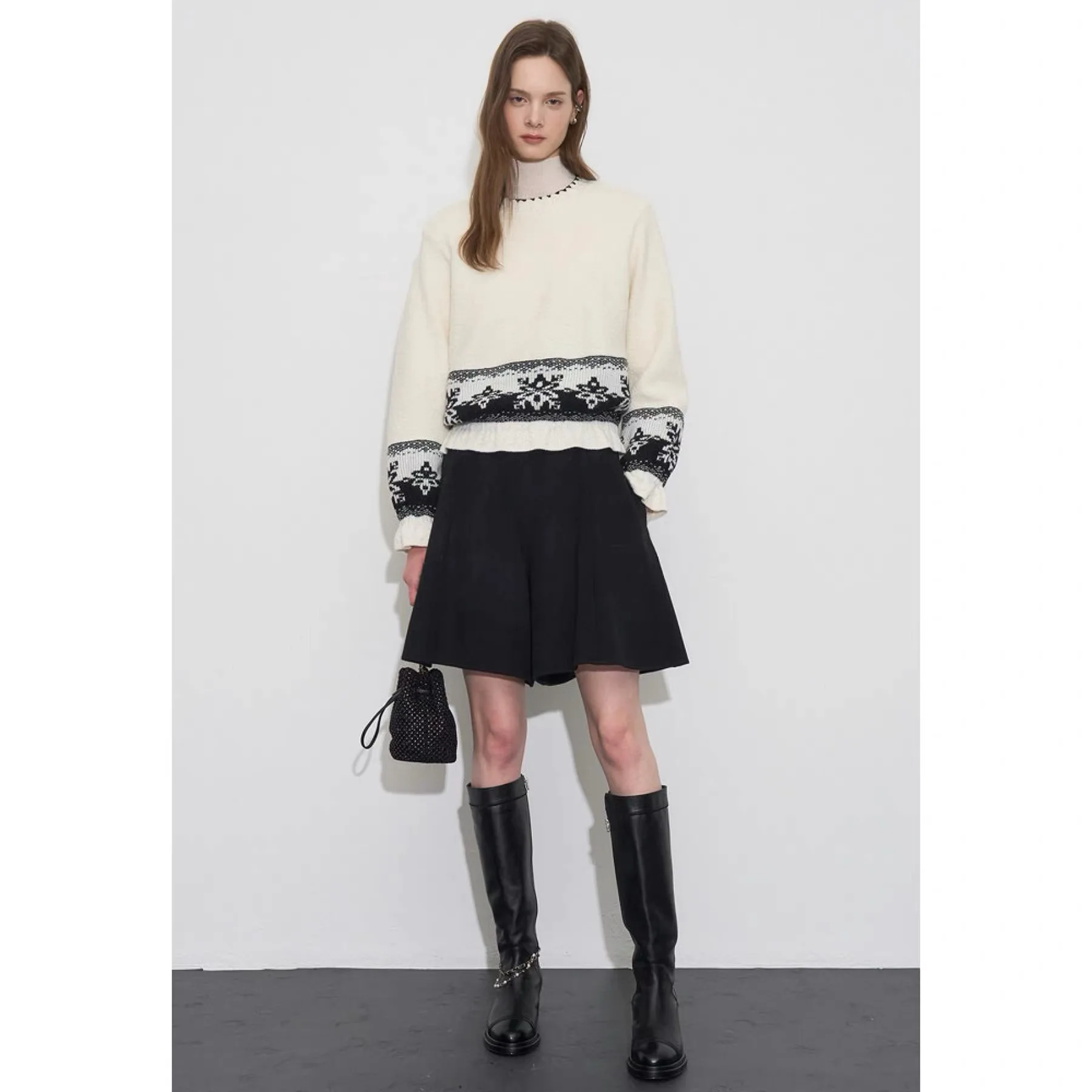 

Lemon Cheese OBZ25 Winter Faion Антивозрастной цвет Blo Snowflake ell Свободный универсальный шерстяной вязаный свитер для женщин для поездок на работу...