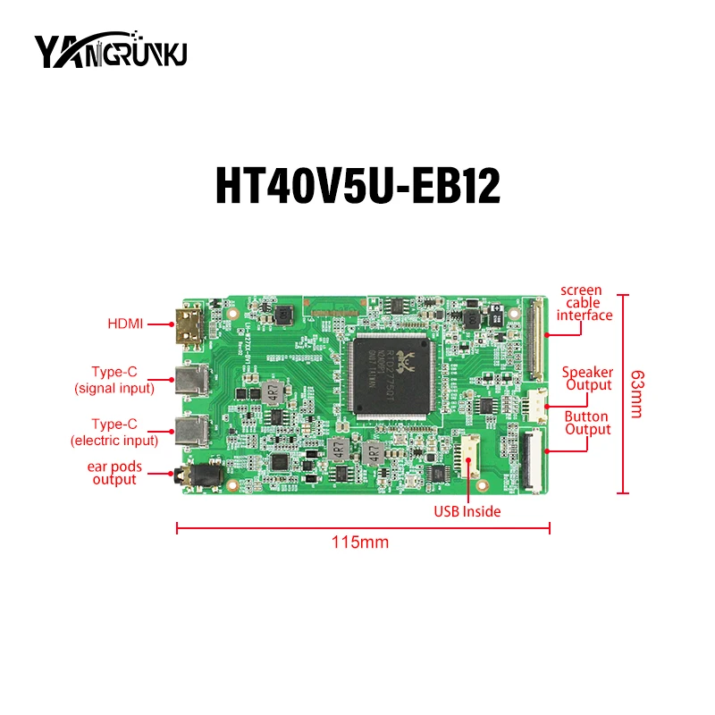 12.7インチのRaspberryPi用LCDディスプレイ,3Kストリップバー,IPSディスプレイ,HDMI互換電話,TYPE-Cコントロールパネル,2880x864