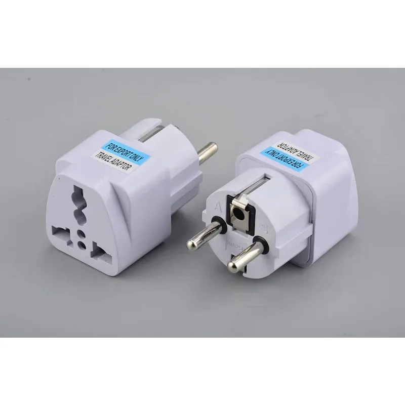 Universal EU Plug Grey Adapter International AU UK US To Euro KR Travel Adaptor Electrical Converter Power Socket Wholesale