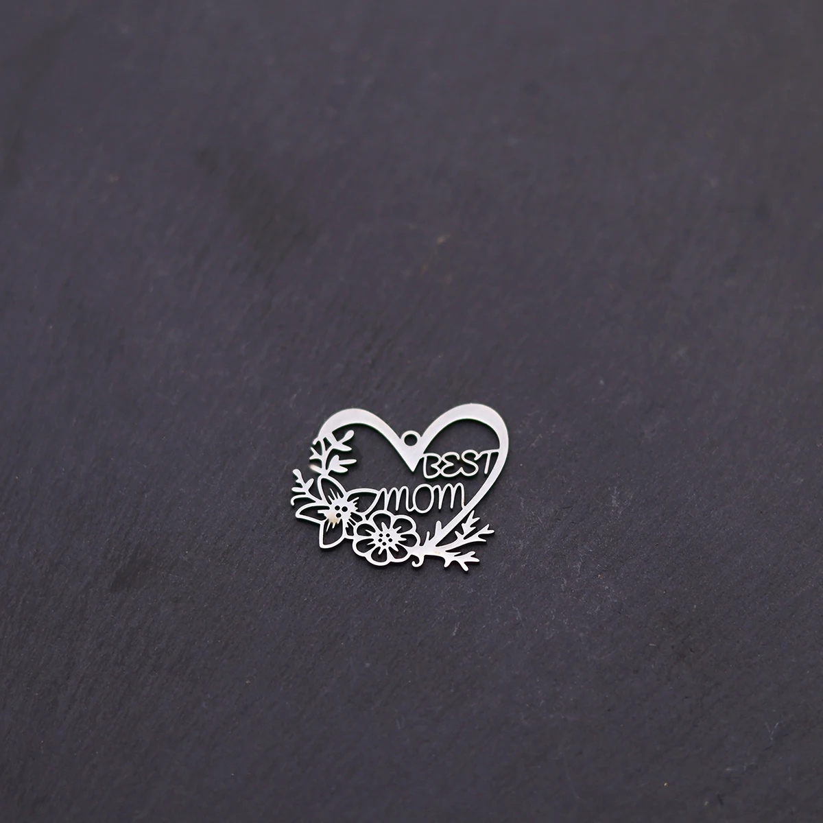 3pcs DIY Mother's Day Gifts Love Heart Flower Stainless Steel Pendant Charms for Jewelry Making Necklace DIY Handmade Supplies