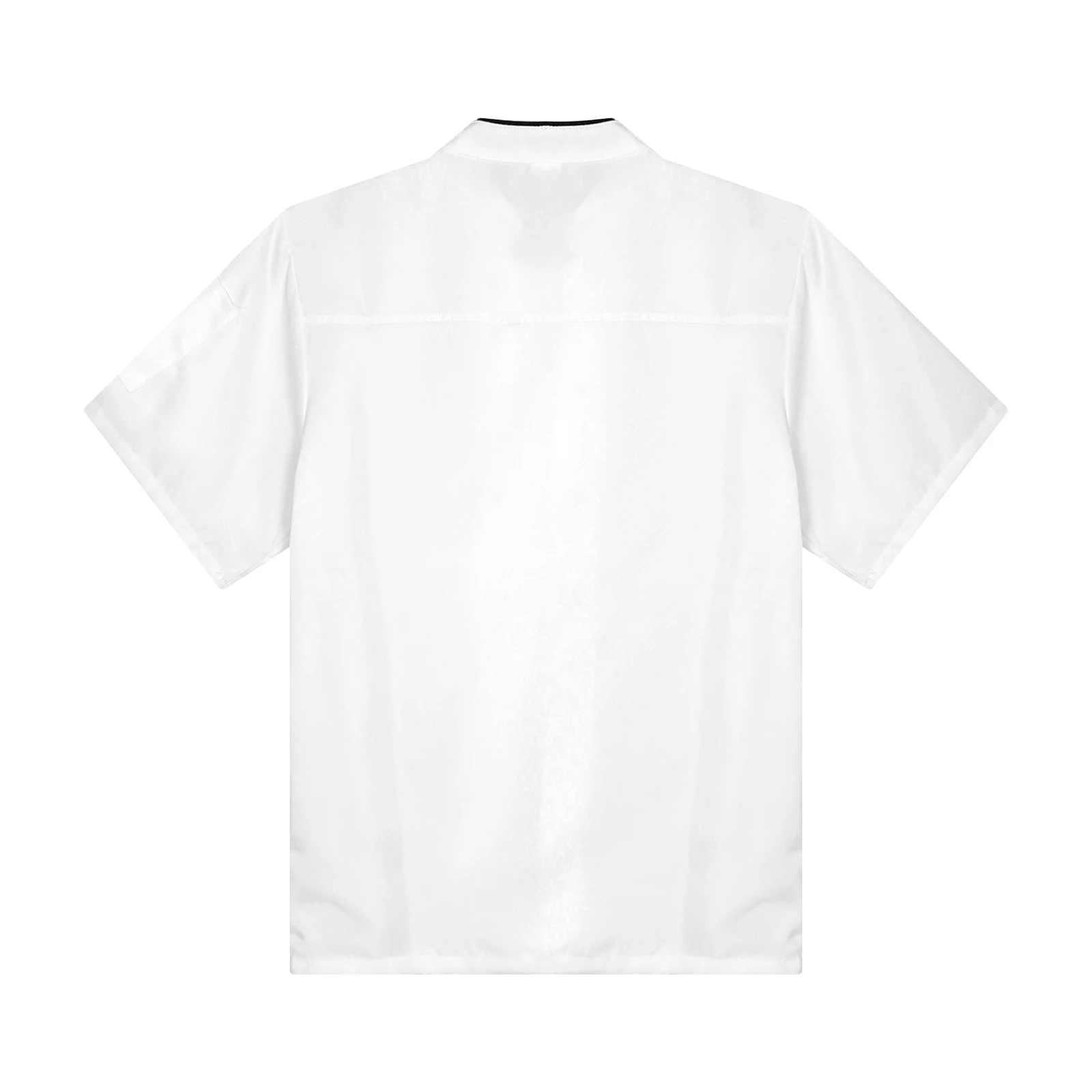 シェフの半袖メンズ/ロングスリーブTシャツレストランキッチンユニフォームスタンドカラーダブルブレストジャケットポケット付きワークウェア