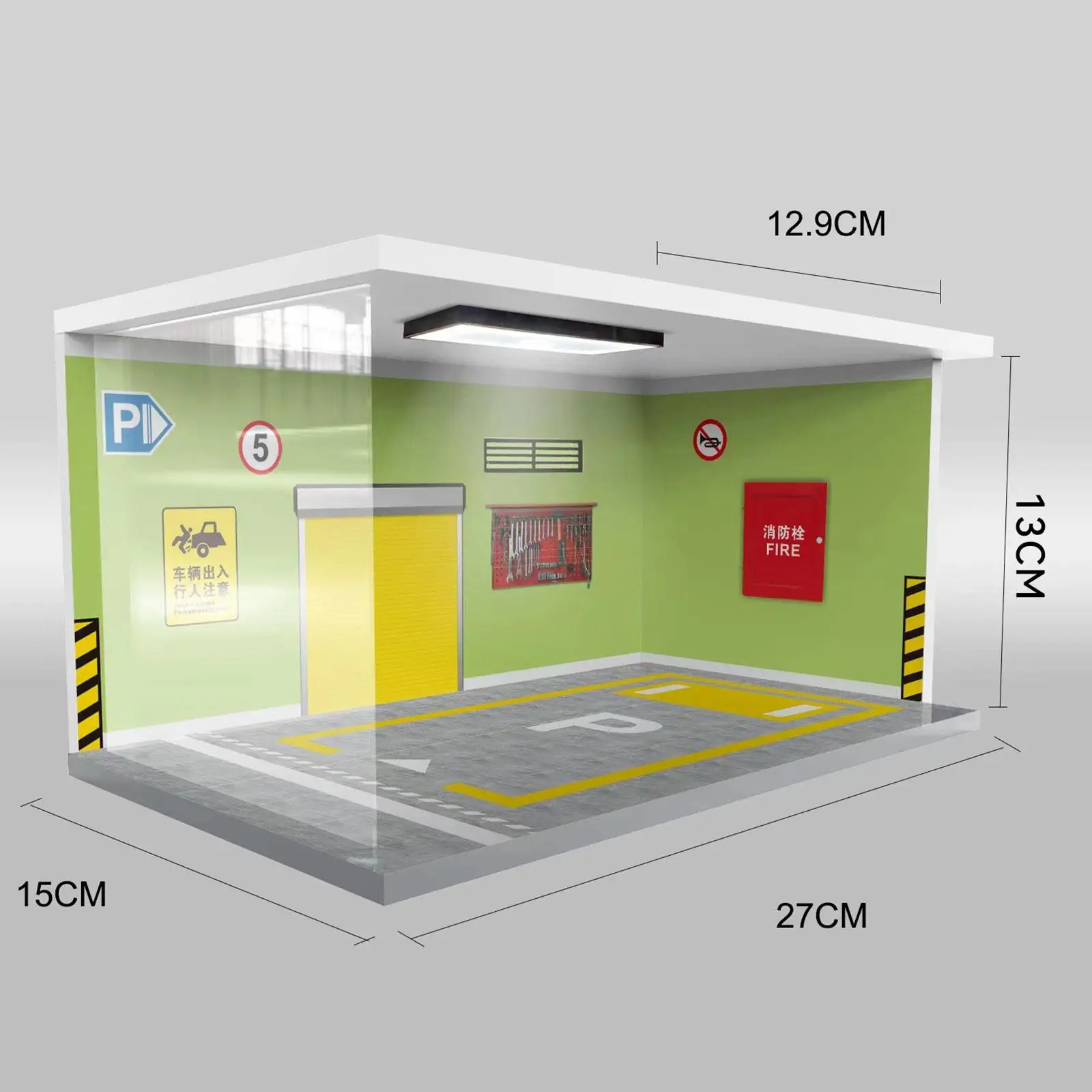 Miniaturowy Parking Model na scenę ulicy pojemnik na pulpicie scenerii dioramy