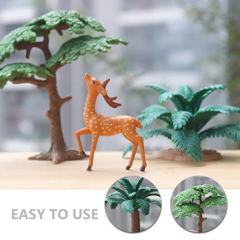 

4Pcs Simulation Artificial Plant Ornaments Lifelike Landscape Miniature Trees for Home Office Decoration Fake Plant Craft Models