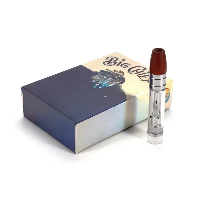 

5 шт., тележки Big Chief Vape, 0,8 мл/1 мл, 510 ниток, керамическая катушка, деревянный наконечник, испаритель, толстый масляный картридж с упаковкой