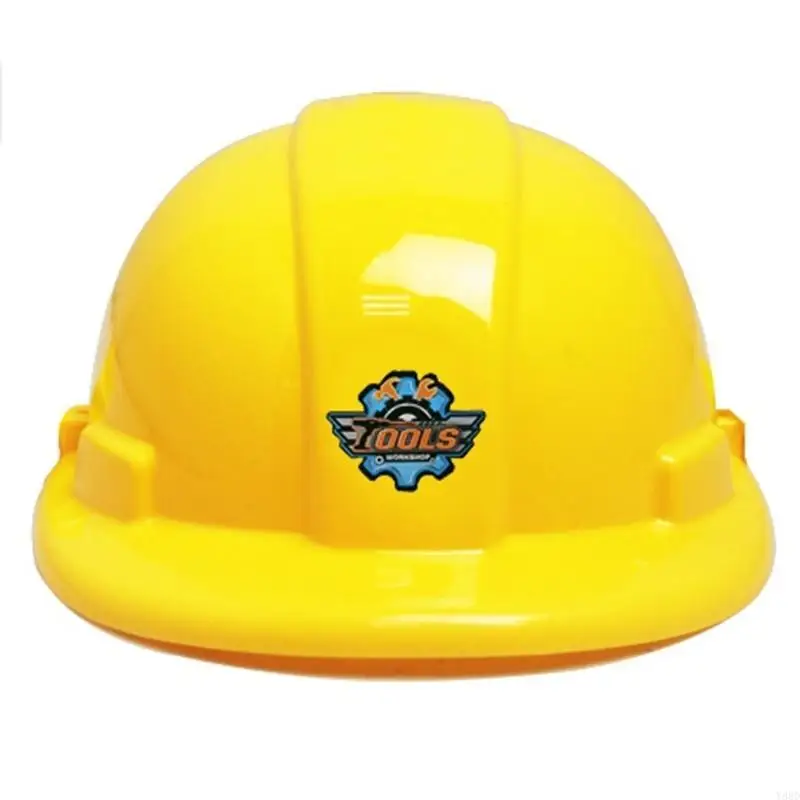 Y88D PretendPlay Helmet Construction Safety Helmet Novelty Gag Dress Up Toy Activity Center Supplies Kids Cosplay Costume