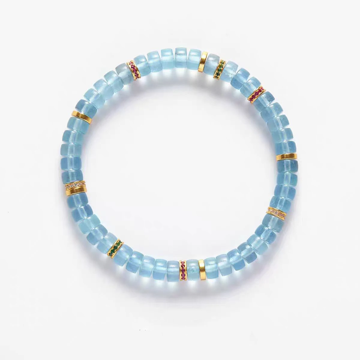Blue Sky Blue Sapphire Bracelet 925 Silver Small Design Sense Bracelet for Girlfriend Wife